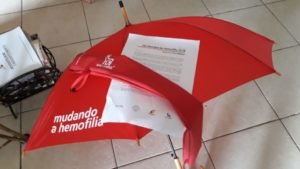 Guarda-chuva do projeto Mudando a Hemofilia